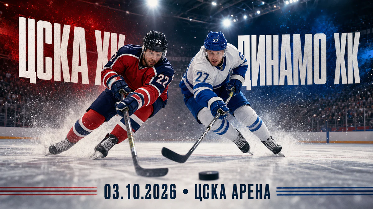 Ледовая арена перед матчем КХЛ без логотипов и узнаваемых игроков