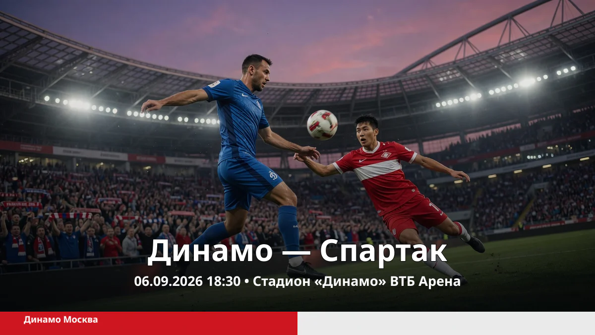 Футбольное дерби на современной арене: два вымышленных игрока в динамике на фоне вечернего стадиона