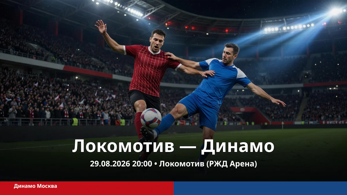 Два вымышленных футболиста борются за мяч на вечерней арене