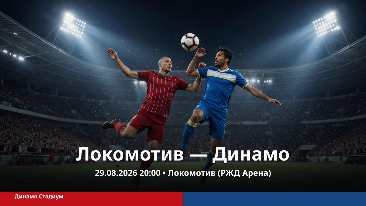 Два вымышленных футболиста борются за мяч на вечерней арене