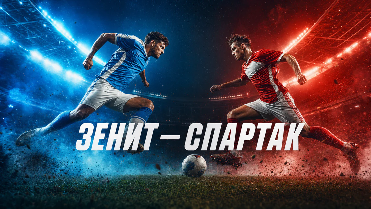 Вечерний футбольный матч на современной арене без клубной символики